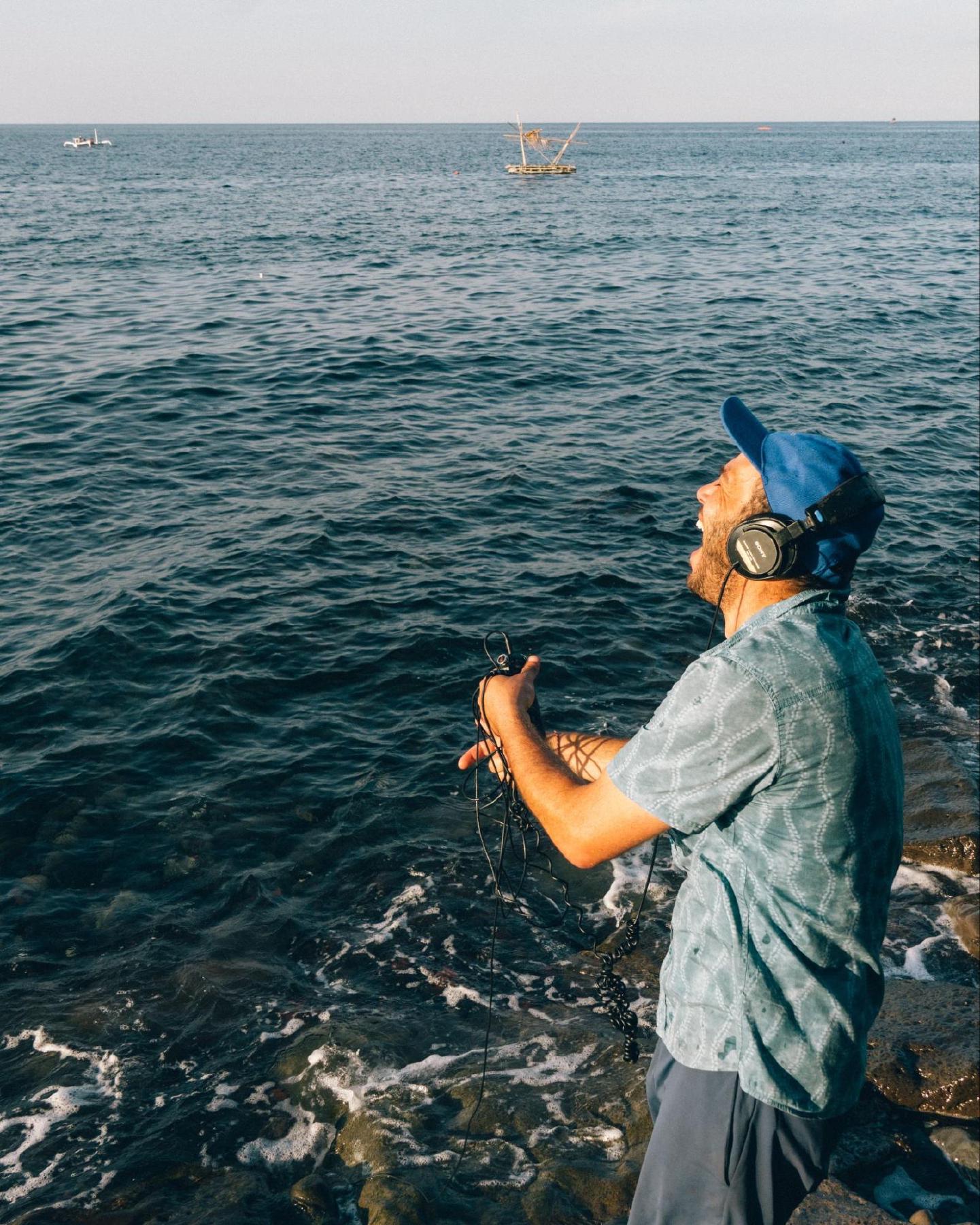 Another person experiencing live hydrophone audio