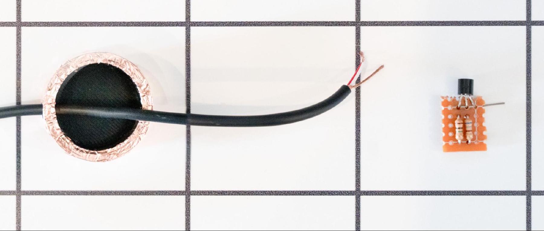 Cable threaded through case