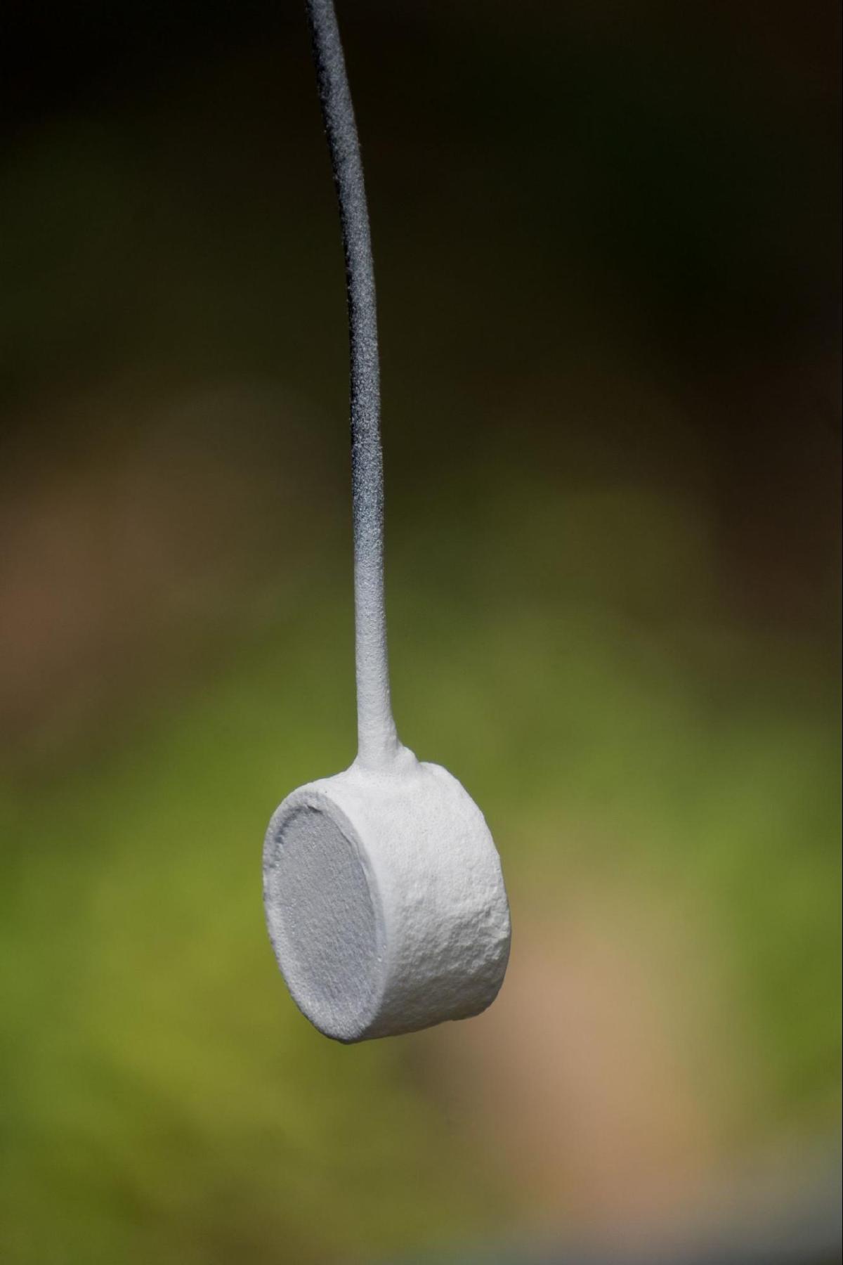 Close-up of hydrophone being spray coated